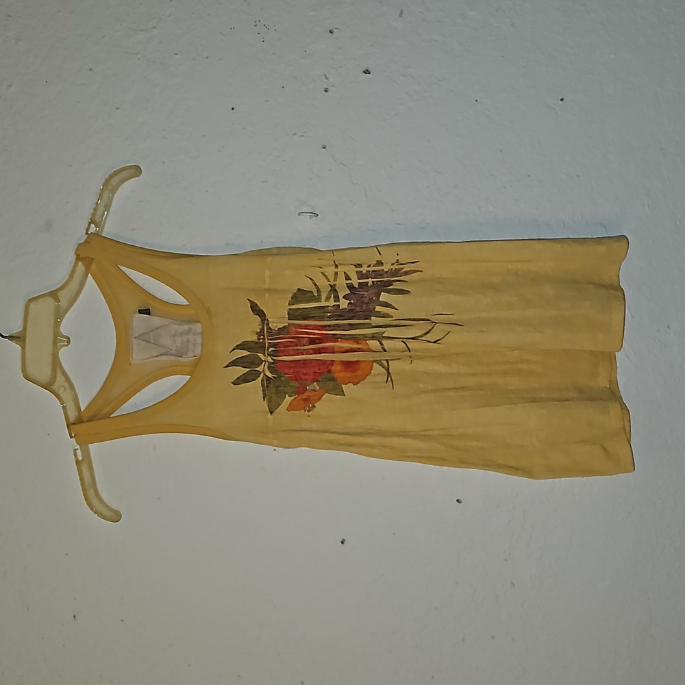 Yellow Graphic Tank Top